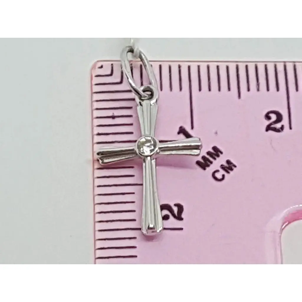 Золотий хрестик Столична Ювелірна Фабрика з фіанітом. 440458Б - фото 3