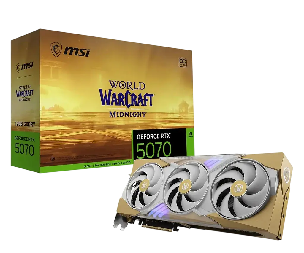 Відеокарта GeForce RTX 5070 12GB MSI (RTX 5070 12G World of Warcraft MIDNIGHT LIGHT EDITION OC) - фото 3