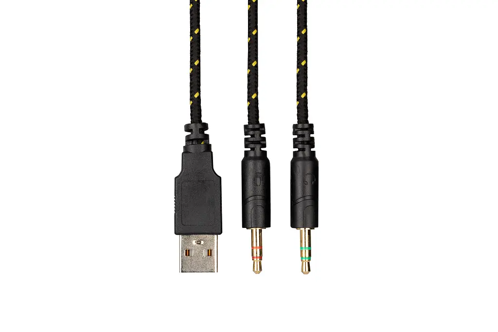 Наушники игровые 2E GAMING HG300 Black, mini-jack/dual 3.5mm, LED, 2м - фото 7