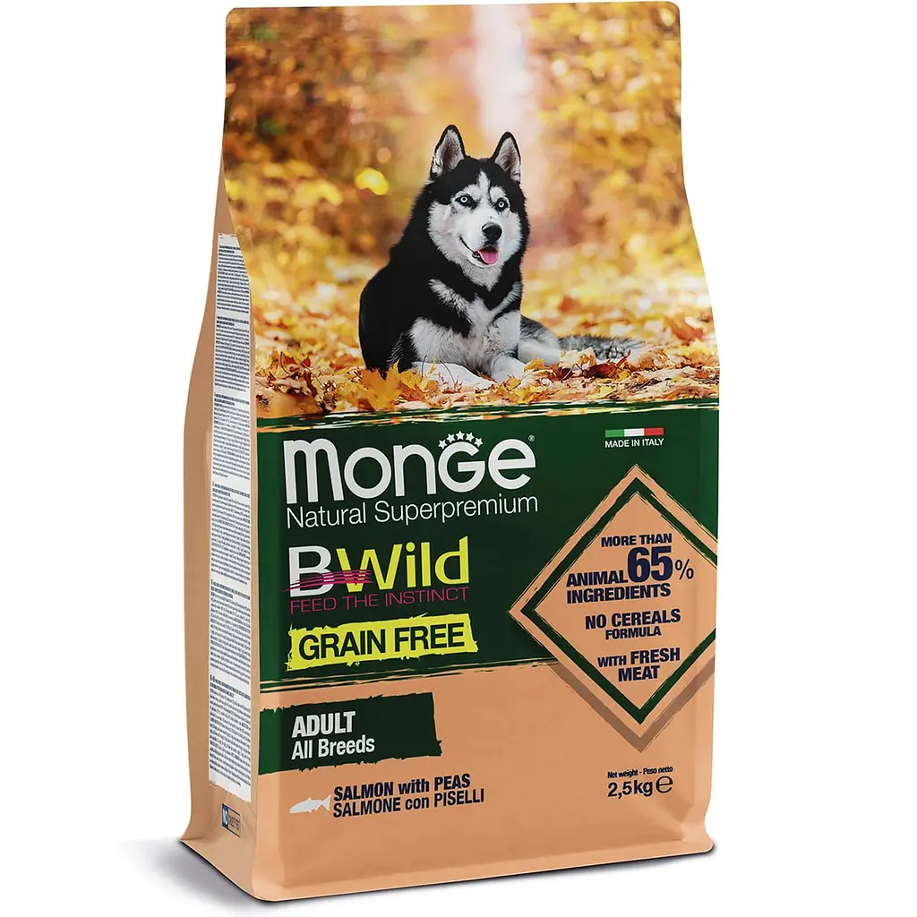 Сухий корм Monge BWild Adult Беззерновий для дорослих собак усіх порід з лососем 15 кг - фото 2