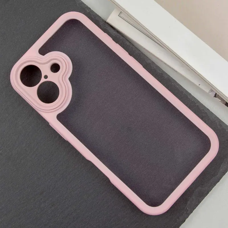 TPU чохол Transparent + Colour 1,5mm для Apple iPhone 16 (6.1) Pink - фото 2