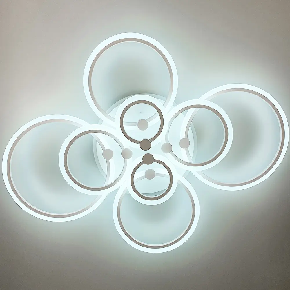 Светодиодная люстра Senta на 8 колец в белом корпусе Line.F A 2374/8 RGB WH - фото 6