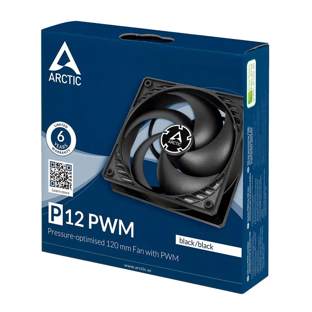 Корпусний вентилятор 120 мм Arctic P12 PWM ACFAN00119A Black - фото 3