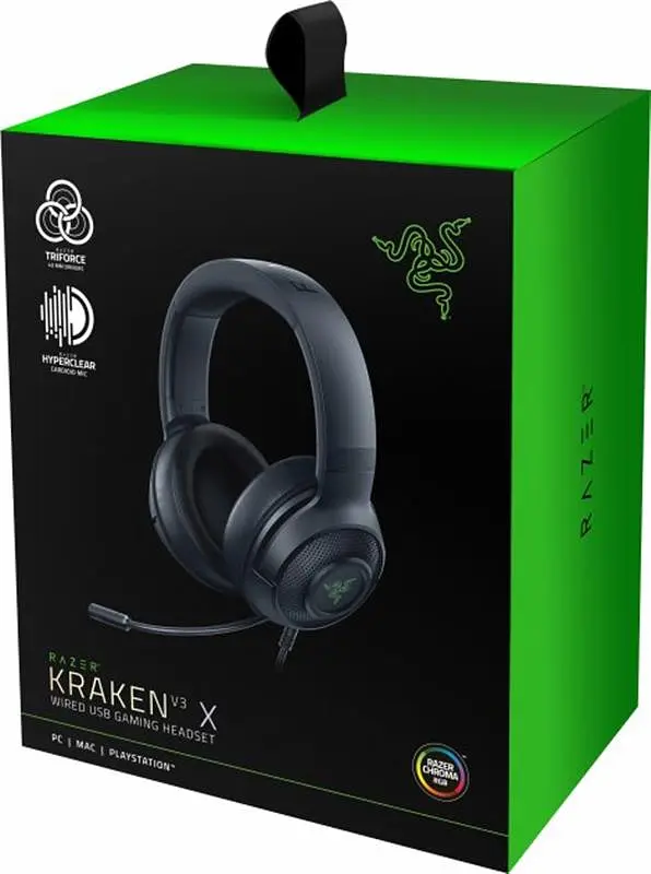 Навушники Razer з мікрофоном Kraken V3 X Black FRML Packaging (RZ04-03750300-R3M1) - фото 6