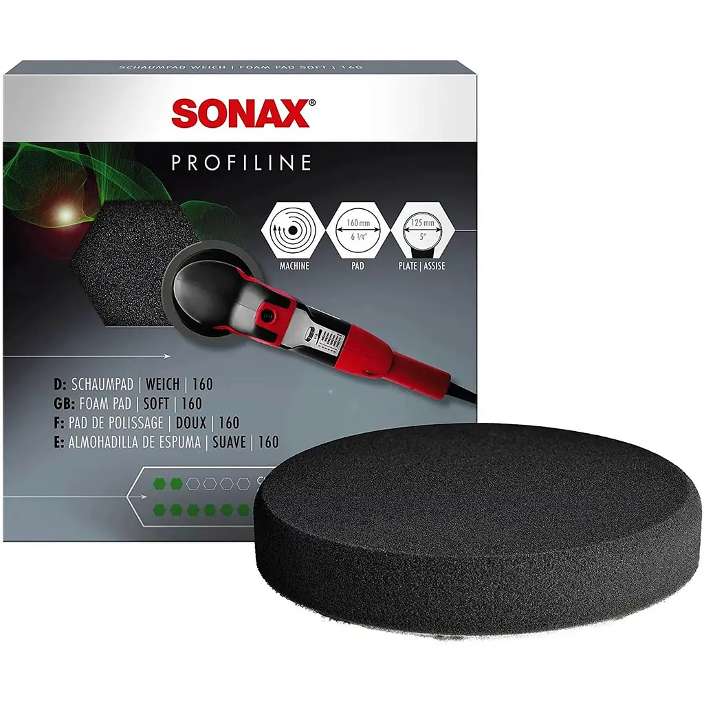 Полірувальний круг Sonax ProfiLine сірий м'який антигалограмний 160 мм - фото 3