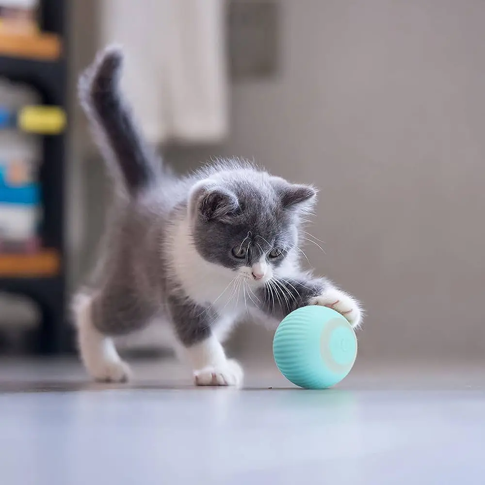 Интерактивная игрушка для кошек Умный мяч UFT CatToy 1 Blue - фото 3