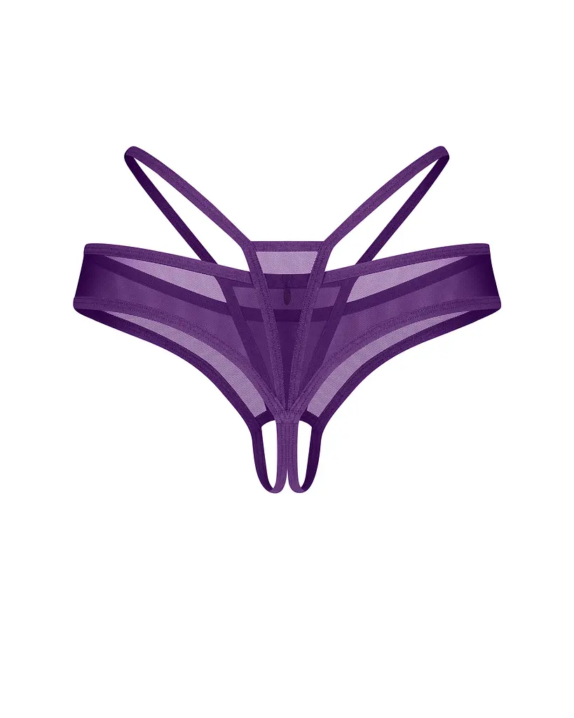 Трусики Obsessive Vibres otwarte L/XL (фиолетовый) - фото 6