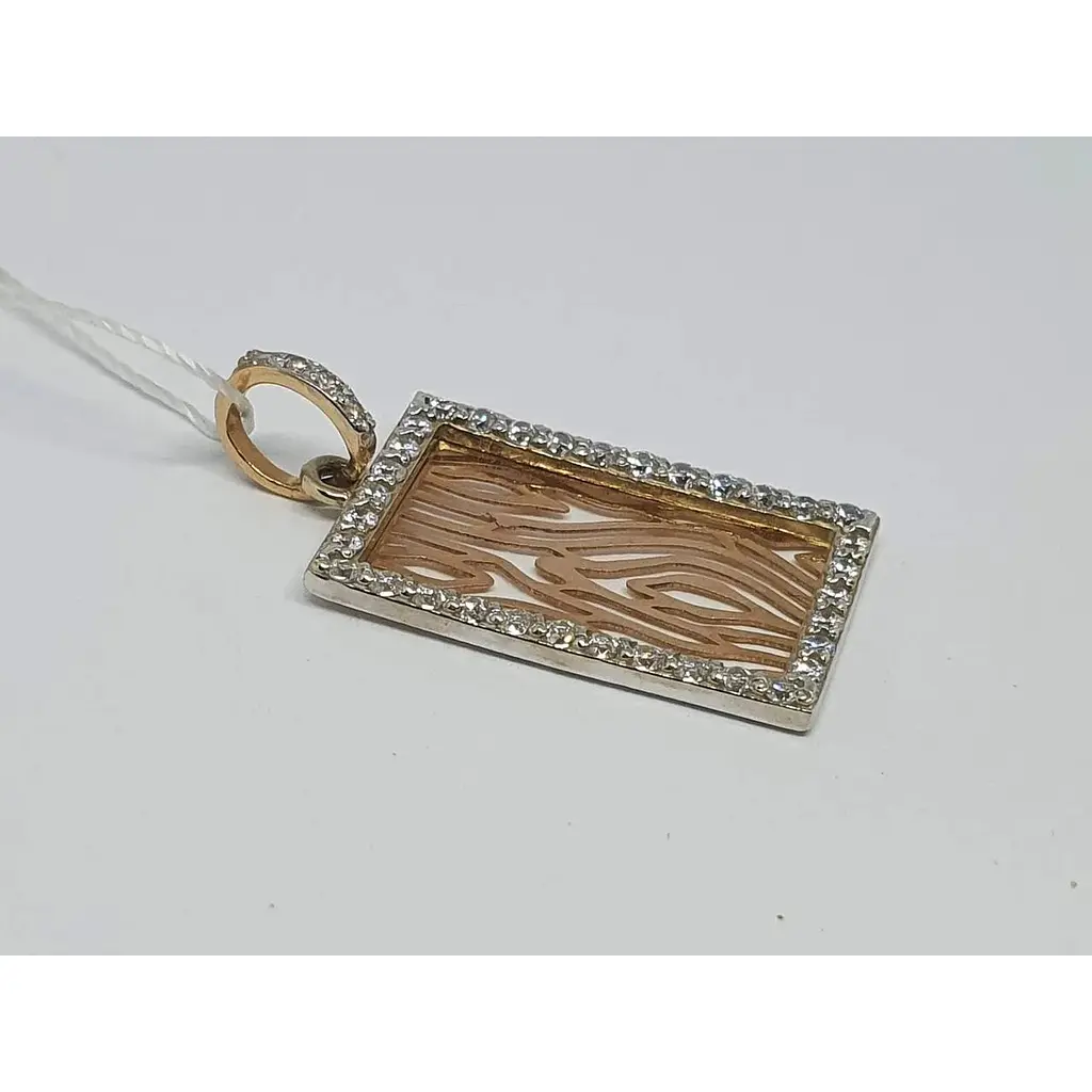 Золота підвіска Золотий Вік з фіанітами. 30518-1/01/1/43 - фото 2