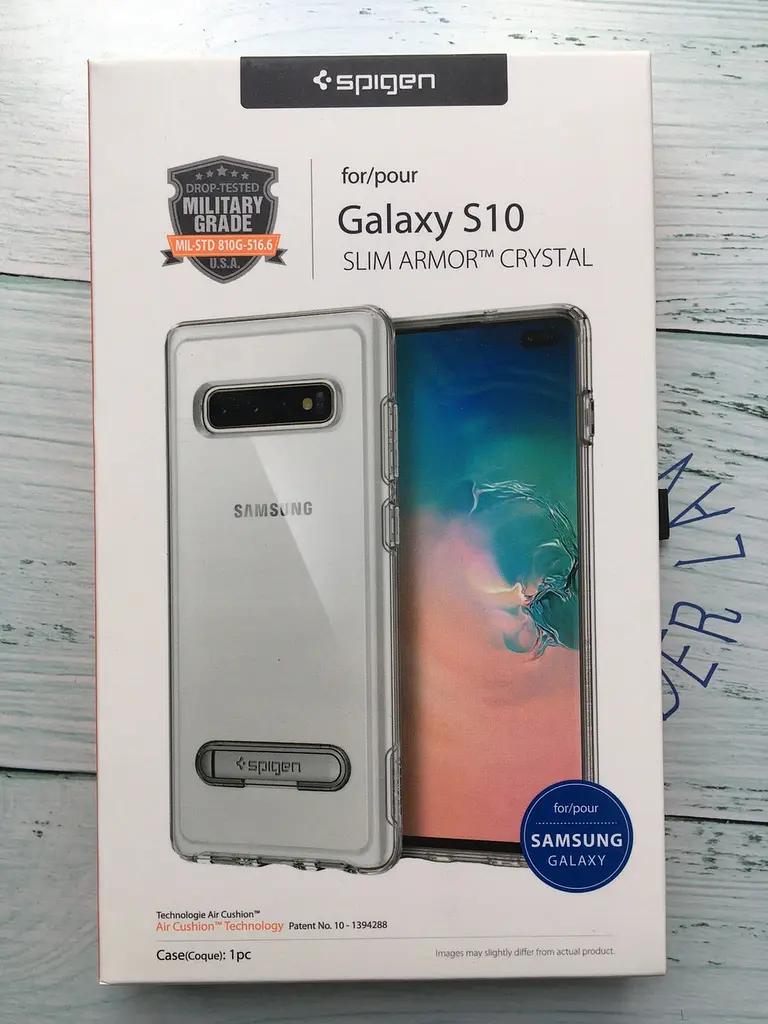 Чохол прозорий із підставкою Spigen Slim Armor Crystal Hybrid 605CS25388 для Samsung Galaxy S10 (6.1") Clear - фото 7