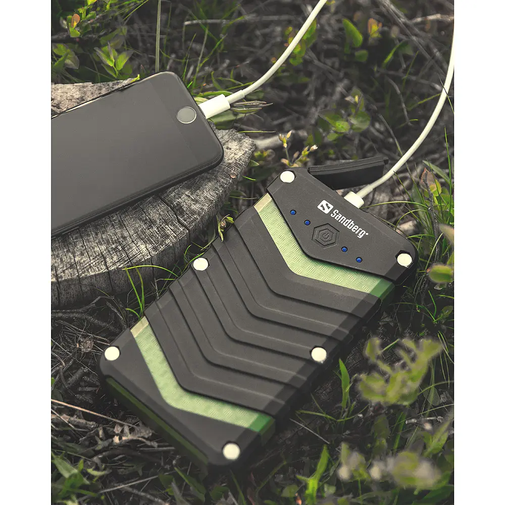 УМБ Sandberg Survivor 20100mAh IP67, LED Torch, 2xUSB, 2.4A, Type-C OUT, LED фонарь - фото 5