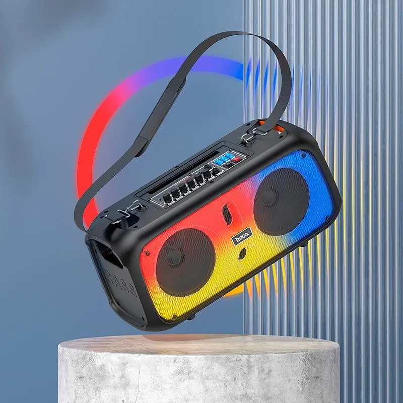 Акустика-караоке Hoco Bs54 Party wireless dual mic outdoor 2 мікрофони - фото 6