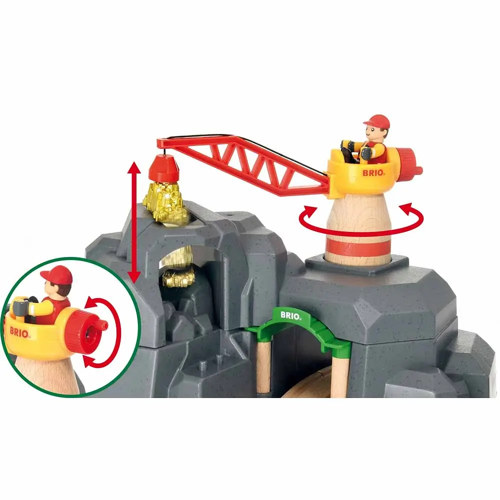 Игровой набор для железной дороги Brio Туннель с подъемным краном (33889) - фото 6
