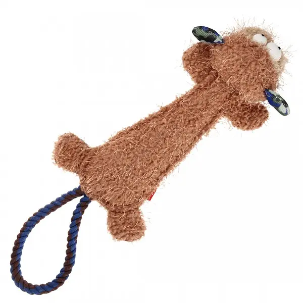 Іграшка для Собак Gigwi Plush Friendz Мавпочка з Канатним хвостом і Пищалкою 30 см - фото 3