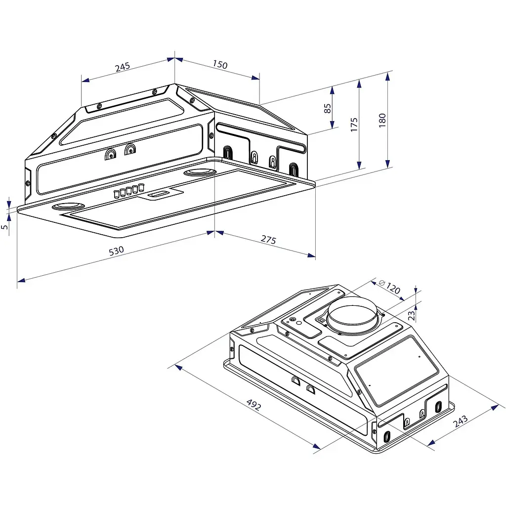 Витяжка Minola HBI 52621 BL Glass 700 LED - фото 9