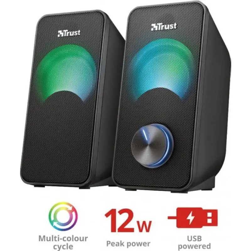 Акустична система (Колонки) Trust 2.0 Arys RGB USB Black 23120 - фото 3
