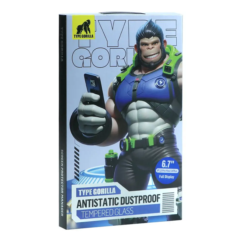 Захисне скло Type Gorilla 2,5D HD Anti-Static PTJ1 Apple iPhone 13 Pro Max Black - фото 2