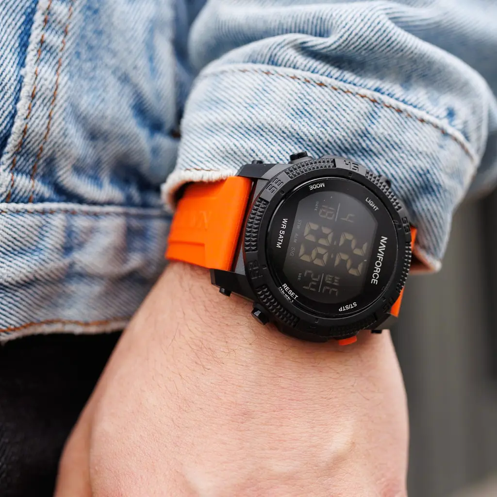 Наручний годинник чоловічий Naviforce Europe Orange Чорний (3154) - фото 3
