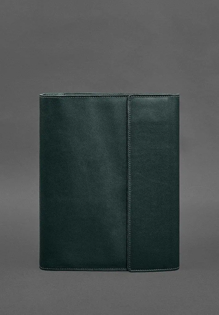 Шкіряна папка для документів "Сімейна" А4 Зелена - фото 2