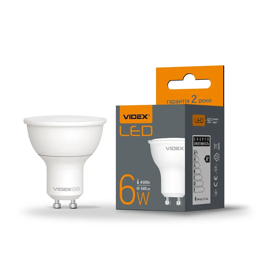 Лампочка Videx LED MR16e 6W GU10 4100K 220V (VL-MR16e-06104) - фото 2