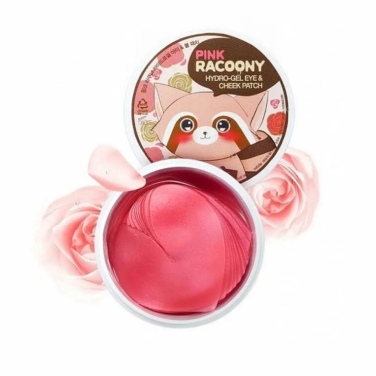 Гідрогелеві патчі для очей та вилиць Secret Key Pink Racoony, 60 шт. - фото 2