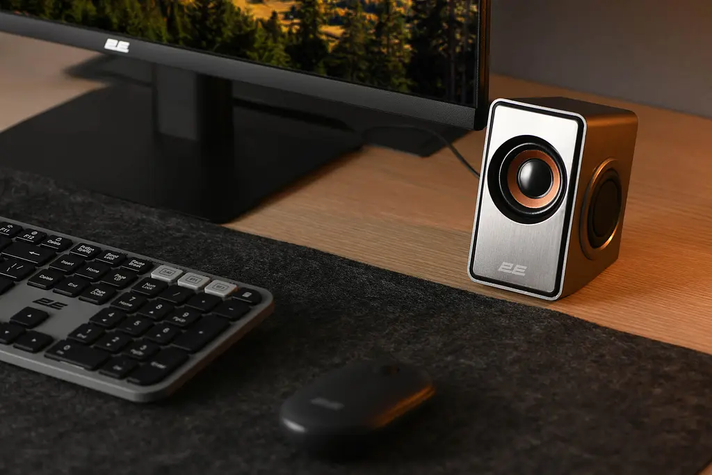 Комп'ютерні колонки 2E PCS204 Silver, 2.0, USB - фото 2