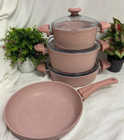 Набір посуду O.M.S. Collection 3005 Pink 7 предметів