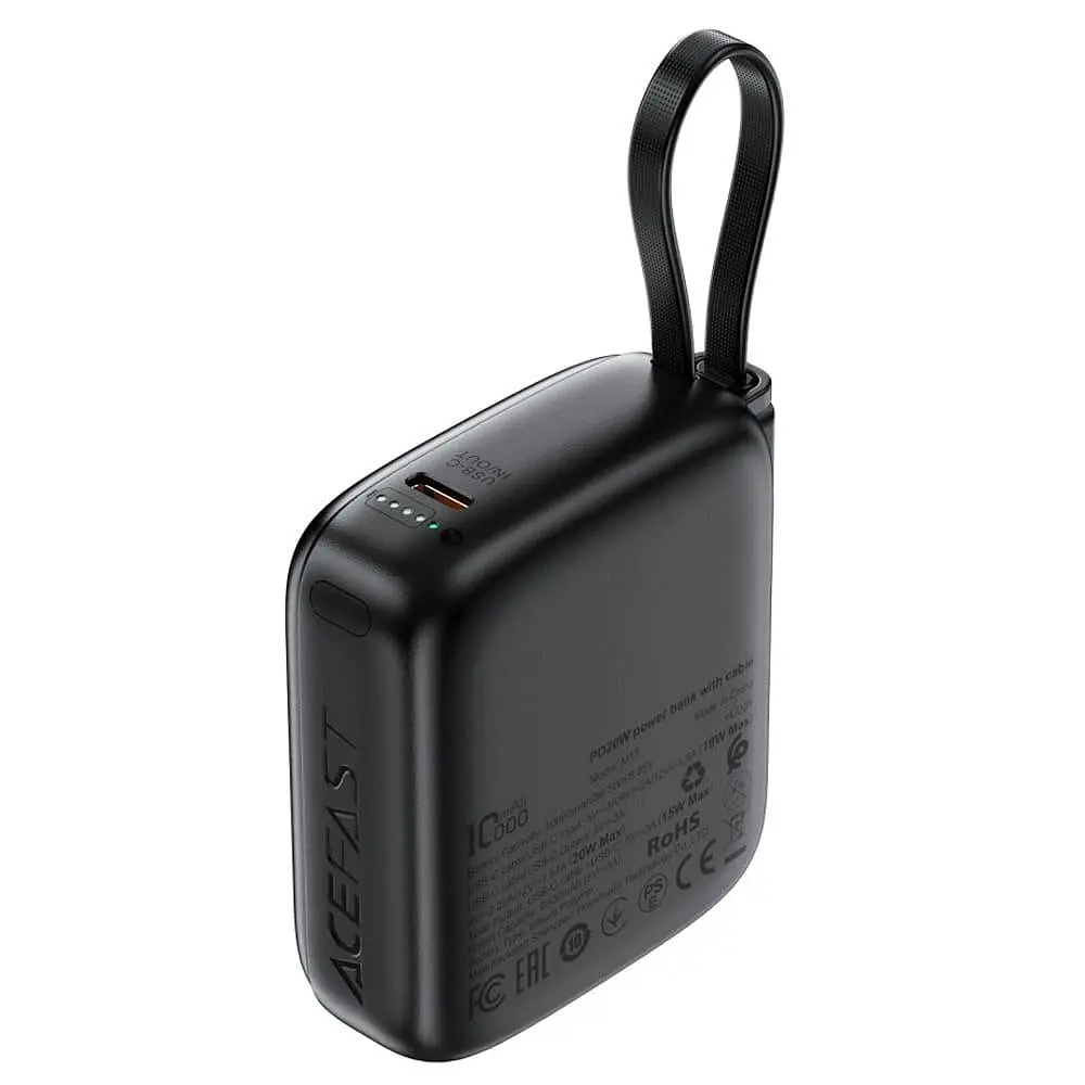 Павербанк Acefast Black 10 000 mAh / 20 Вт (6974316283973) - фото 2