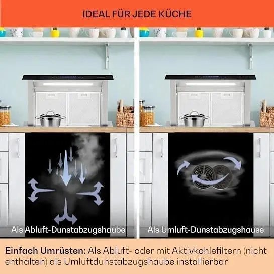 Вытяжка Klarstein Royal Flush Eco 60 см 576 м³ (10032863) - фото 7