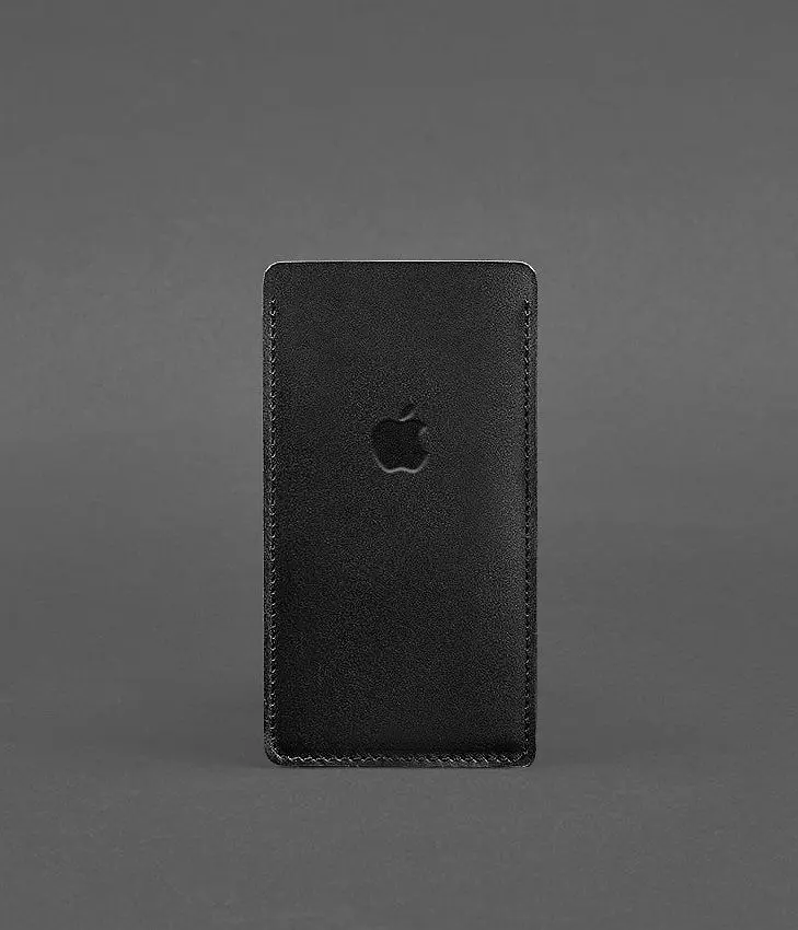 Кожаный чехол для iPhone 13 Черный Краст - фото 2