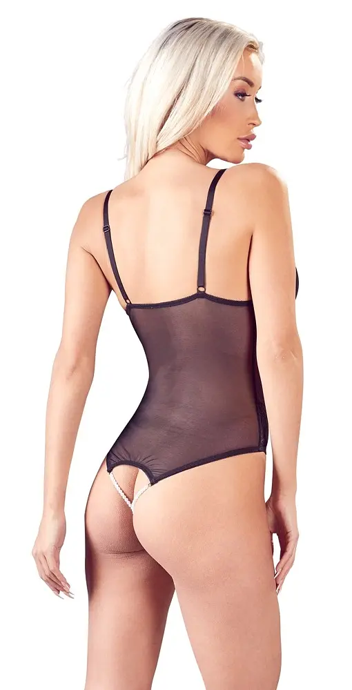 Боді Cottelli Collection Crotchless L чорний - фото 2