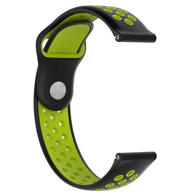 Спортивный ремешок Primolux Perfor Sport с перфорацией для часов Amazfit Pace Smart Sport Watch Black Green - фото 2