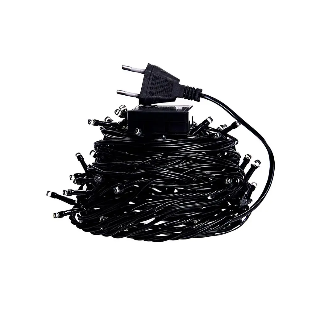 Новогодняя гирлянда комнатная нить GarlandoPro 22 м 220 LED черный провод Белый свет W220LED22MBW - фото 4