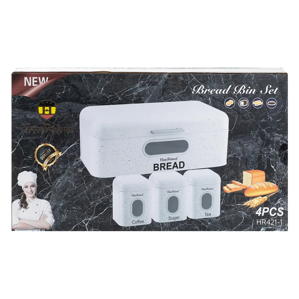 Набір для зберігання продуктів Haus Roland 4 штуки з нержавіючої сталі Yiwu HP33533B - фото 6