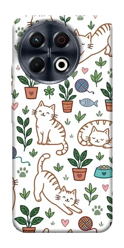 TPU чохол Demsky Cats pattern для TECNO Spark 30 Pro (KL7)