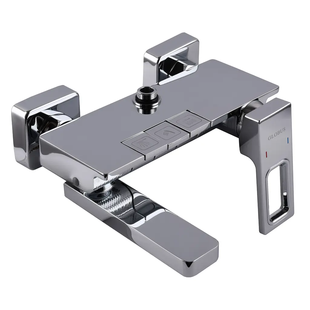 Душова система Globus Lux PIANO GLPN-0099 з верхньою та ручною лійкою для ванної кімнати стильний комплект для душу - фото 6