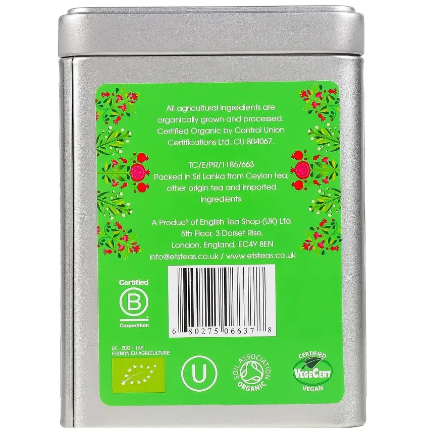 Чай зелений English Tea Shop з гранатом органічний 100 г - фото 2