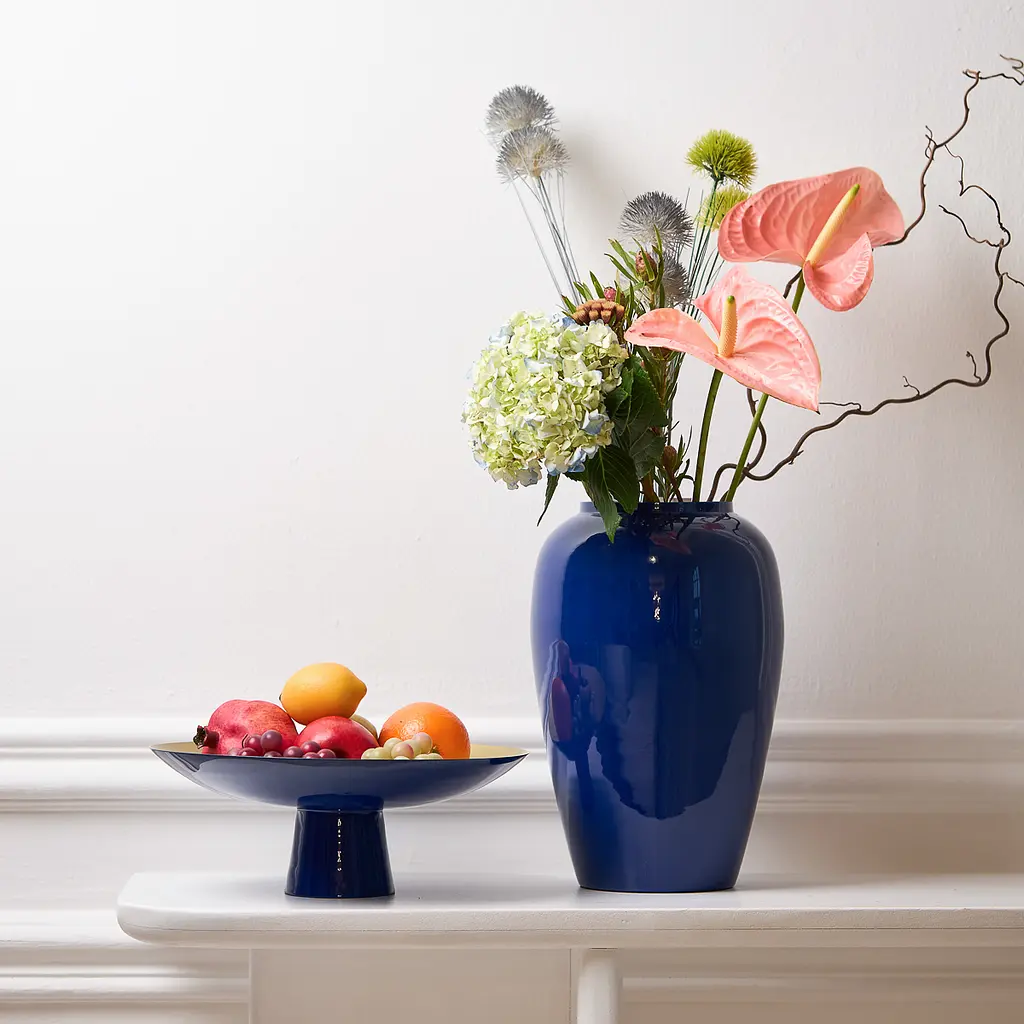 Ваза MBM HOME Элизиум железная глубокий синий золотой 230х230х350 мм (VB-04 DEEP BLUE/GOLD) - фото 14