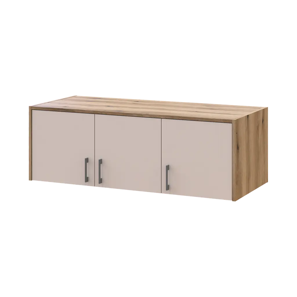 Шафа для одягу Doros Ронді з антресолей і дзеркалом Дуб Артизан/Кашемір 3ДСП 121х52х236 (80737821) - фото 7