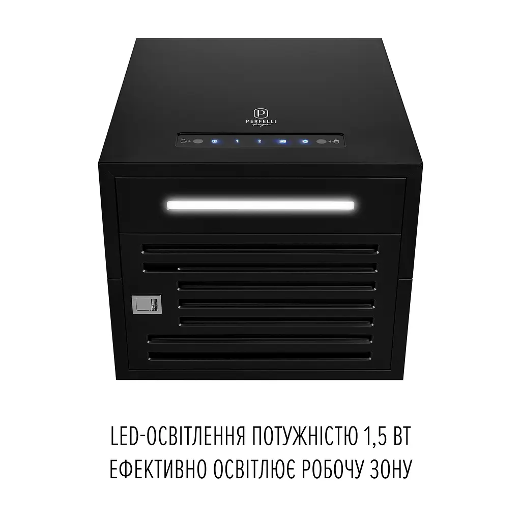 Витяжка острівна PERFELLI DESIGN QUATTRO 41 NERO SILENZIO - фото 4