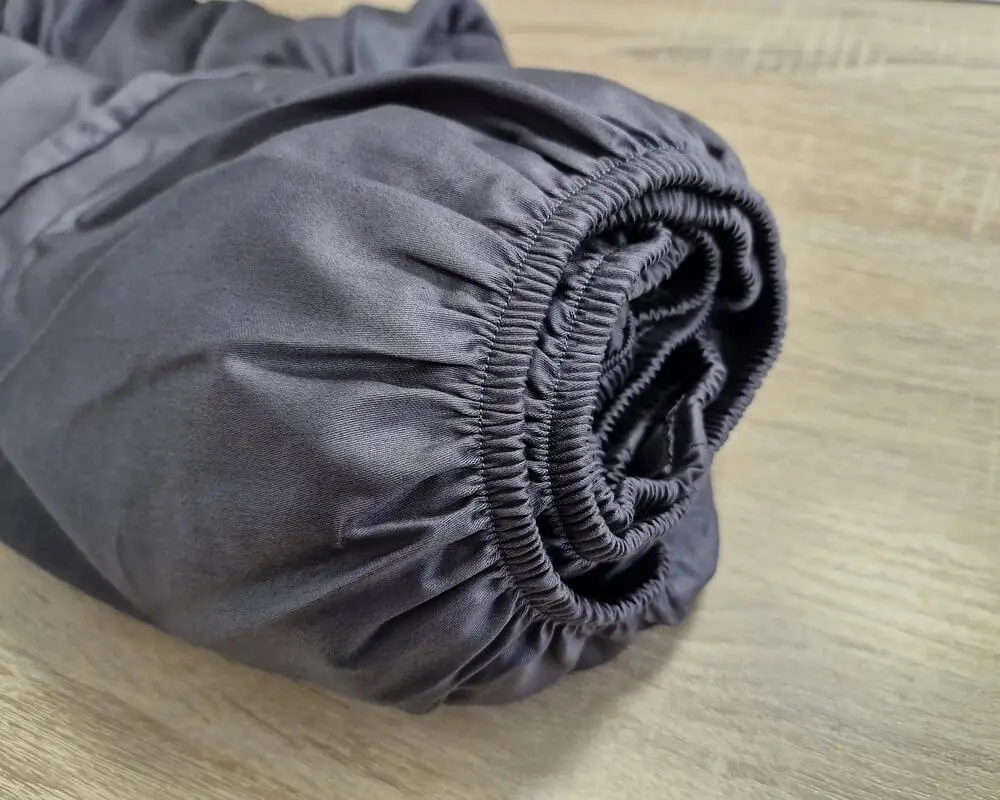 Простирадло на резинці LARA сатин LUX dp13255 GREY 160х200+25 см - фото 4