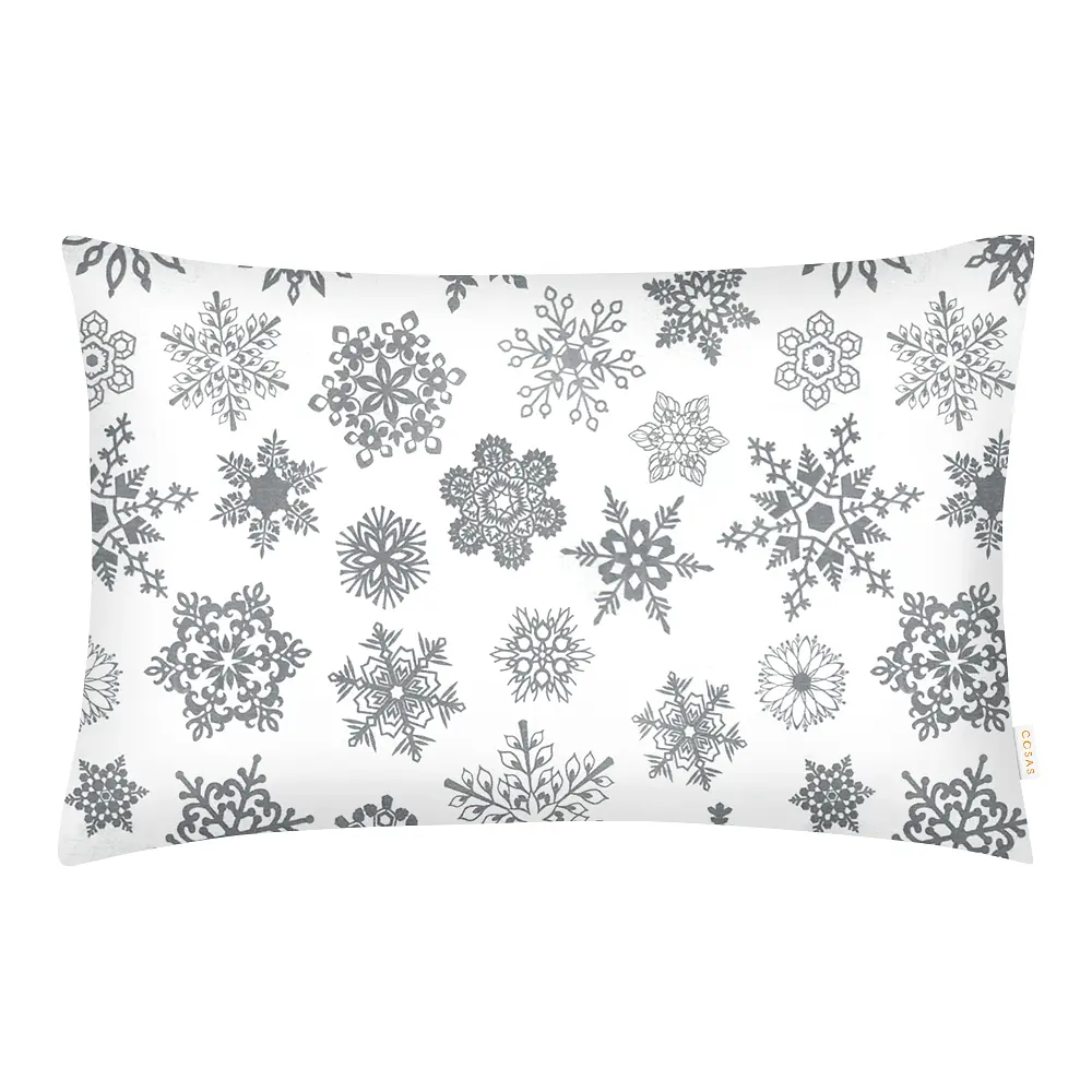 Комплект постільної білизни Cosas Snowflakes Євро сірий (SnowflakesGrey_White_200) - фото 5