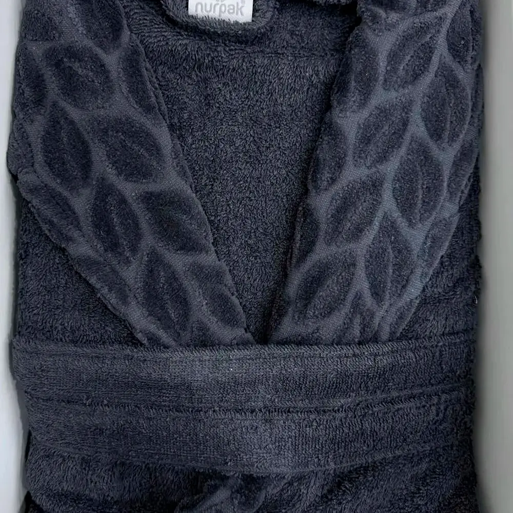 Халат банний Soho Leaves Graphite графітовий розмір 2XL/3XL (2XL/3XL Leaves Graphite) - фото 2