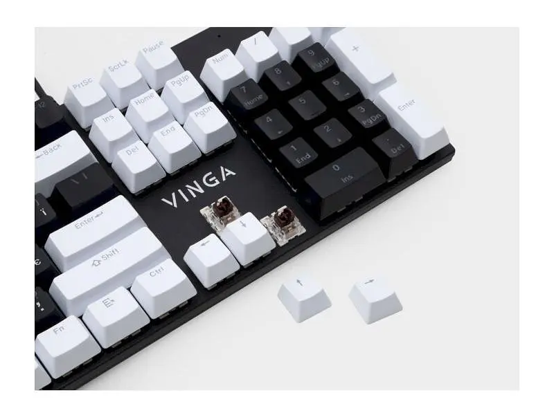 Клавіатура Vinga KBGM-095 Brown Switch USB White/Black (KBGM-095BR) - фото 6