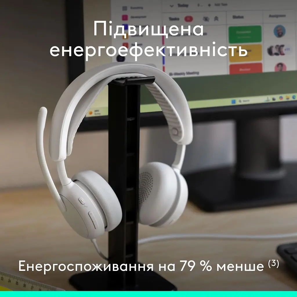 Гарнитура Logitech ZONE Wired 2 USB Headset White (L981-001621) - фото 8