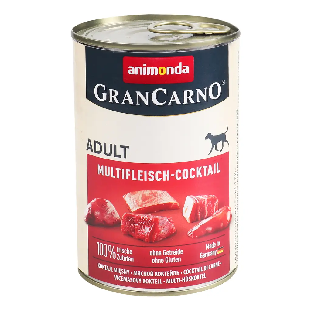 Влажный беззерновой корм для собак Animonda GranCarno Adult Multi Meat Cocktail, мультимясной коктейль, 400 г - фото 3