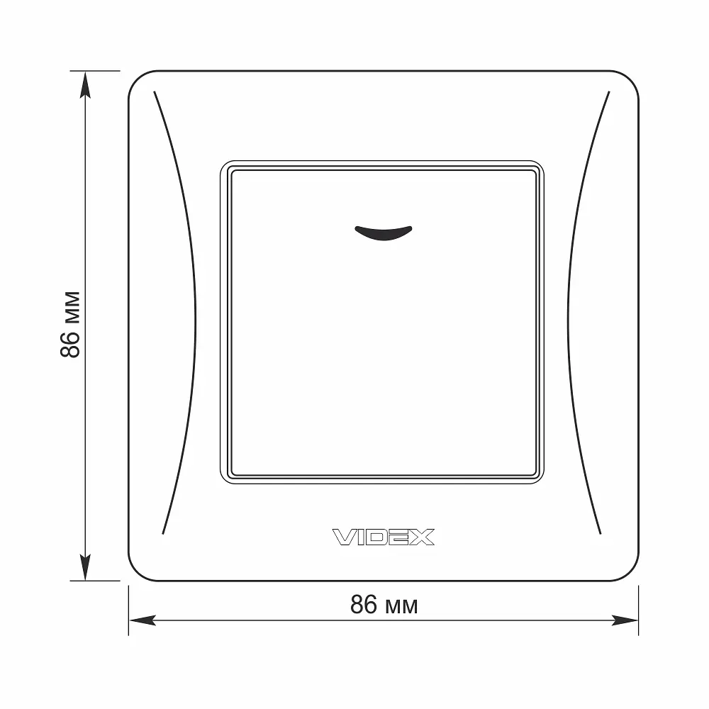 Вимикач одноклавішний Videx Binera з підсвіткою срібний шовк 1 шт. - фото 5