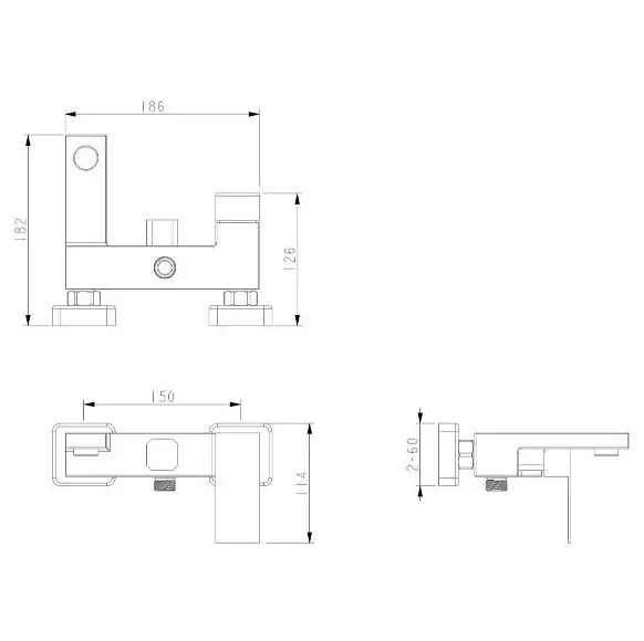 Смеситель для ванны WEZER PRO3B-02 - фото 3