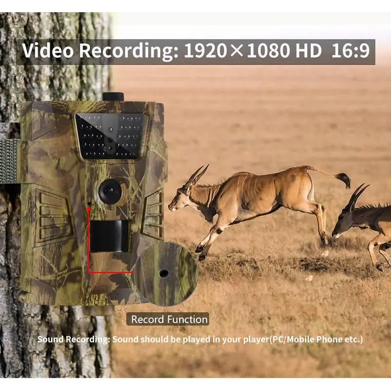 Фотоловушка HT001B Камера с датчиком движения и ночной съемкой 12Mp 850nm IP54 - фото 2