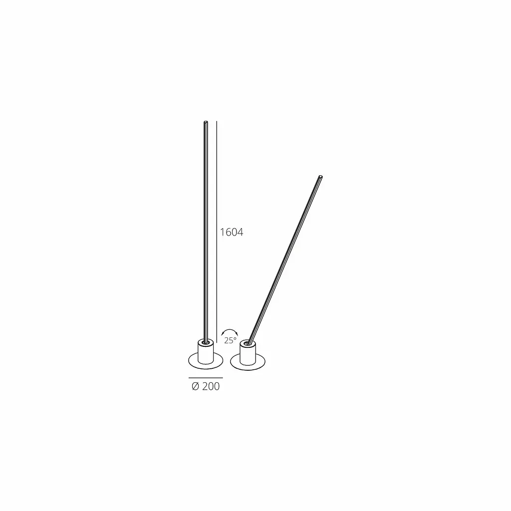 Торшер Skarlat RLL8102 18W BK 4000K - фото 2