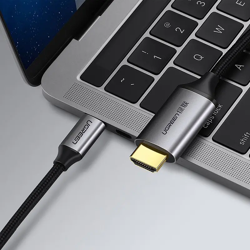 Кабель USB 3.1 Type-C M - HDMI M, 1.5m 4K 60Hz Male Cable Aluminum Shell UGREEN MM142 (Gray Black) - фото 5